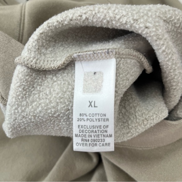 Essentials Fear of God Full Zip Hoodie Jacket Taupe XL Oversized - Picture 14 of 17